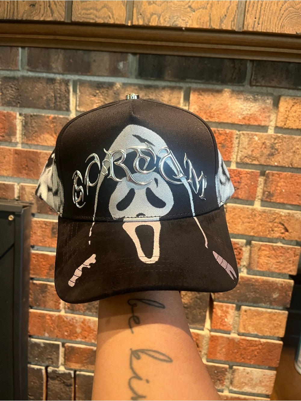 Scream Face Black Trucker Hat